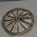 Qunclay 2 Pcs Wagon Wheel Decor Wooden Western Cowboy Party Decorations Vintage Rustic Wagon Wheel Wood Cartwheel Decor for Bar Garage Indoor Outdoor (Brown,12 Inch)