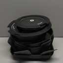 SENSARTE 17 Piece Pots and Pans Set, Nonstick Detachable Handle Cookware Set, Induction Kitchen Cookware Set with Removable Handle, Healthy Non Stick for RV, Dishwasher ＆ Oven Safe, PFOA Free (Black)