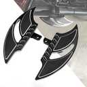 HDBUBALUS Motorcycle Floorboards Aluminum Male Mount Foot Pegs Floor Board Black Fit for Harley Touring Electra Glide Road Glide Road King Dyna Sportster 1 Pair