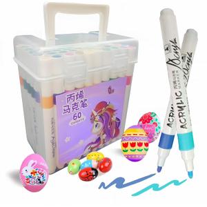 60 Colors Acrylic Paint Pens Markers - Quick-Dry Professional Art Markers for T-Shirts, Canvas, Wood, Multi-Surface Layering & Crafts, Smooth Overlays & Durable Pigments