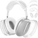 Silicone Case Cover for AirPods Max Headphones,Clear Soft TPU Ear Cups Cover/Ear Pad Case Cover/Headband Cover for AirPods Max 2/1 (2026/2024/2020),Transparent Accessories for Apple AirPod Max 2,White