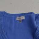 QUALFORT Women's 100% Cotton Sweater Midweight Long Sleeve Soft Pullover Knit Tops (Large, B-blue)