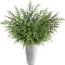 Yastouay 4 Pcs Christmas Norfolk Pine Stems, 36 Inch Real Touch Artificial Norfolk Pine Branches Christmas Greenery Stems, Faux Pine Branches for Vase DIY Garland Wreath Indoor Outdoor Home Decor