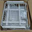 Kitchen Organizer Cart with Wheels, 5 Tier Fruit and Vegetable Storage Basket, Rolling Storage Cart for Kitchen, Pantry, Bathroom, Upgraded Design with Slide-Out Shelves, White