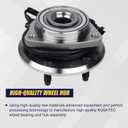 KUSATEC 513270 Front 2PCS Wheel Bearing and Hub Assembly Compatible with Jeep Liberty 2008 2009 2010 2011 2012, Dodge Nitro 2007-2011, 5 Lug w/ABS