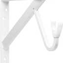 John Sterling - RP-0495-WT White Max Duty Shelf and Rod Bracket