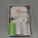 Label Maker Machine, HD Mini Sticker Printer with 7 Rolls Paper, Portable Thermal Print Pod Supports 12-57mm Papers, Bluetooth Pocket Printer for Home, Kitchen, School (Light Pink)