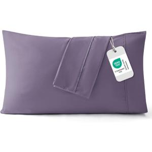 Bedsure King Size Pillow Cases Set of 2 - Grayish Purple Brushed Microfiber Pillowcases 2 Pack, Super Soft Pillow Case Cover with Envelope Closure for Kids, Wrinkle, Fade Resistant, 20x36 Inches