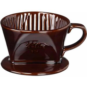 Kalita Ceramic Coffee Dripper 101 Lotto Brown # 01003 (For 1-2 People (Pack of 1))