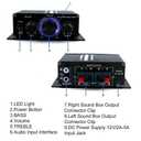 12V 400W Aluminum HiFi Audio Amplifier Car Stereo Mini Power Amplifier, Stereo Audio Amplifier for Home Cars, Motorcycles
