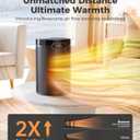BREEZOME Space Heater, Portable Electric Heaters for Indoor Use with Thermostat & 24H Timer, 1500W PTC Ceramic Quiet Fast Heating Desk Heater, Safety Room Heaters for Home Bedroom Office