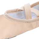 Ballet Shoes for Girls Toddler Kids Ballet Slippers Women Split Sole Leather Ballerina Dance Shoes (Beige)