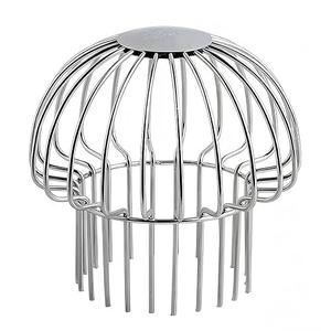 304 Stainless Steel Gutter Guard, Filter Strainer Fits for Round Downspout, Anti-Blocking Line Cap Drain Cover, Fit 4 Inch Tube