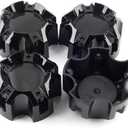 GTownWorks 4.41in Wheel Center Caps for Ballistic Center Hubcaps, 4 Pack Black Center Cover Replacement, 5 lugs