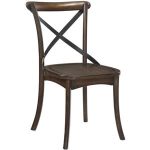 Acme Kaelyn Wooden Side Chair in Dark Oak and Black Set of 2