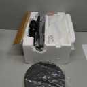 BoostArea Floor Lamp With Glass Lampshade, 4W Bulb Included - Modern Standing Pole Lamp for Living Room, Bedroom, Office, Kids Room, Reading (Black)