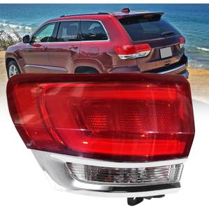 Outer Tail Light Compatible with 2014-2021 Jeep Grand Cherokee Laredo/Limited/Overland/Summit Tail lamp Assembly (Left Driver Side)