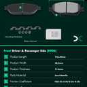 Ceramic Brake Pads Kits,SCITOO 8pcs Brakes Pads Set fit for 2004-2010 for Toyota Sienna