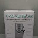 CASABREWS CM5418 Espresso Machine 20 Bar, Compact Espresso Maker with Steam Milk Frother, Stainless Steel Coffee Machine with 34oz Removable Water Tank for Cappuccino, Gift for Women or Men, Silver