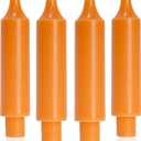 MAITREYA Orange Taper Candle Short Candlesticks Dripless Dinner Candle for Wedding Party Decoration Home Dinner,6.5inch,4 Pack