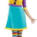 Fun Shack Clown Costume for Women, Colorful Circus Dress, Carnival Outfit (Small)
