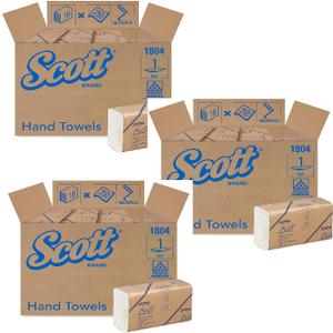 Scott Essential Multifold Paper Towels (01804) with Fast-Drying Absorbency Pockets, White, 16 Packs/Case, 250 Multifold Towels/Pack (Pack 3)