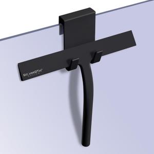RICHMIRTH Silicone Rubber Blade Shower Squeegee 9" in Width Window & Car Squeegee for Shower, Glass, Window (Black)