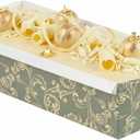Restaurantware Paper Loaf Pan 100 Count 10.2 x 4 x 2.7 Inches 54 Oz Greaseproof Baking Loaf Mold, Vintage Floral Design Oven Safe Freezer Safe Rectangular Green Baking Pan For Cakes And Bread