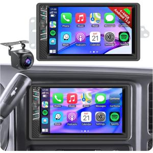 4G+64G Android 15 Car Radio for 2003 2004 2005 2006 Chevrolet Chevy Silverado Impala Tahoe GMC Sierra Yukon, 7" IPS Touch Screen Car Stereo Wireless CarPlay/Android Auto/Mirror Link, Backup Camera/SWC