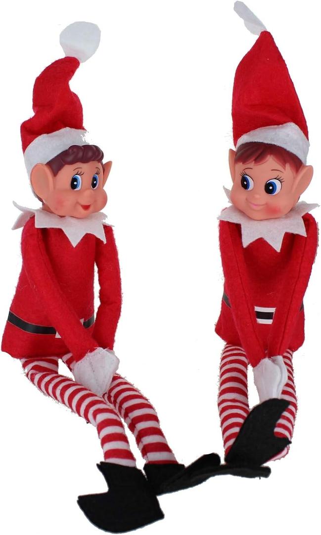 PMS Elves Behavin' Badly 2 Vinyl Naughty Elves Christmas Doll Decoration