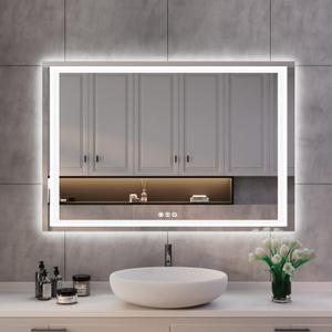 ISKM 44x28 LED Mirror for Bathroom, Front and Back Lit, Anti-Fog, Dimmable
Memory Function,ETL,3 Color Temps 3000K-6000K,IP65 Waterproof ,Tempered Glass, Plug in or Hardwired, for Makeup & Shaving