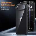 TAURI for iPhone Air Case, Full Camera Protection with Screen Protector, Anti-Yellowing Military-Grade Protection Shockproof Slim Phone Case for iPhone Air, Black