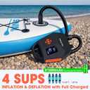 Electric Paddle Board Pump Rechargeable, 20PSI SUP Pump 12000mAh Paddleboard Pump with Inflation & Deflation, Auto-Off, Portable Air Pump for Inflatables, Kayak and Air Mattress