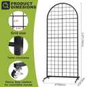 VGMiu Grid Wall Panel 1PCS Display Stand 2' x 5.2' FT Black Grid Wall Panels Movable Retail Display Racks Floorstanding Gridwall Heavy Duty with Wheel for Art Craft Photo Displays Fair Trade Show