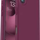 Vooii Compatible with iPhone 16 Plus Case, Liquid Silicone Upgrade [Camera Protection] [Soft Anti-Scratch Microfiber Lining] Shockproof Phone Case for iPhone 16 Plus 6.7 inch - WineRed