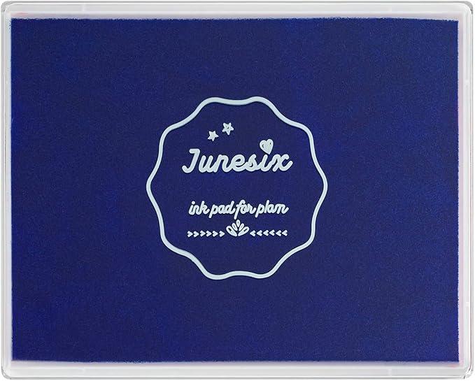 Ink Pad, 5x4'' Washable Stamp Ink Pad for Kids, Dark Blue