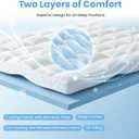Sweetcrispy Full Mattress Topper, Memory Foam Pillowtop Mattress Pad 3 Inch