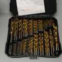 ENERTWIST Titanium Drill Bit Kit Set for Metal and Wood 230-Piece - Coated HSS Conventional 118 Deg Tip from 3/64inch up to 1/2 Inch, ET-DBA-230A