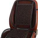 Wood Bead Car Seat Cover Cushion, Cooling & Breathing, Automotive Beaded Driver Seat Massager Cushion for Lower Back Pain