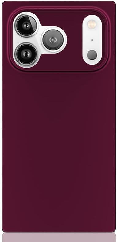 Flaunt Official Square Protective Case - Compatible with iPhone 17 Pro - Compatible with MagSafe & Wireless Charging - Drop-Tested & Shockproof - (Burgundy)
