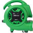 XPOWER P-230AT Mini Mighty 1/4 HP 925 CFM Centrifugal Air Mover, Carpet Dryer, Floor Fan, Blower, Stackable, Daisy Chain, for Water Damage Restoration, Janitorial, Plumbing, Home Use, Green