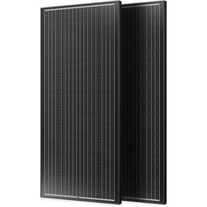 18BB 200W Solar Panel, 2Pcs N-Type 12V/24V 100 Watt Solar Panels, 25% High Efficiency Monocrystalline Solar Module, for RV, Boat, Marine, Trailer, Farm, Rooftop and Home Off-Grid System