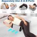 Positioning Wedge Pillow Side Sleeping Belt Connection, Limit Width Adjustable Bed Wedges Body Positioners for Back Pain Relief, Back Positioning Wedge for After Surgery, Anti Snoring, Back Support