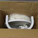 Low Height Rolling Stool with Wheels Heavy Duty Rolling Stools 360 Degree Rotating for Home Cleaning Garage Fix Stool Outdoor Office Working Flooring Cleaning (White)