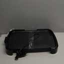 Amazon Basics Electric Griddle with Nonstick Ceramic Coating, Flat Grill for Pancake, 10 x 20 inches, Black