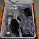 oneisall Dog Clipper Low Noise, Dog Grooming Kit with Rechargeable, Pet Shaver Cordless Electric Quiet Hair Clipper Set for Dogs Cats PetsGold