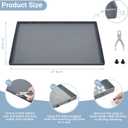 27" x 27" Washing Machine Drain Pan Silicone Mat with Punch Tool & Plugs, Raised Edge Non-Slip Waterproof Washer Drip Tray, Anti-Vibration Floor Leak Protector for Washer Dryer Laundry Room
