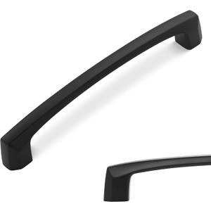 10 Pack 5 Inch Kitchen Cabinet Handles Matte Black Cabinet Pulls Zinc Alloy Drawer Pulls Solid Kitchen Hardware