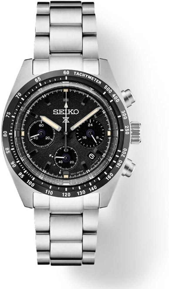 SEIKO Prospex Speedtimer Solar Chronograph Black Dial Men's Watch SSC819