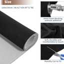 85"L x 60"W Suede Fabric Headliner Interior Trim DIY Roof Repair Replacement with Foam Backing for Car Truck RV SUV Boat Automotive Black